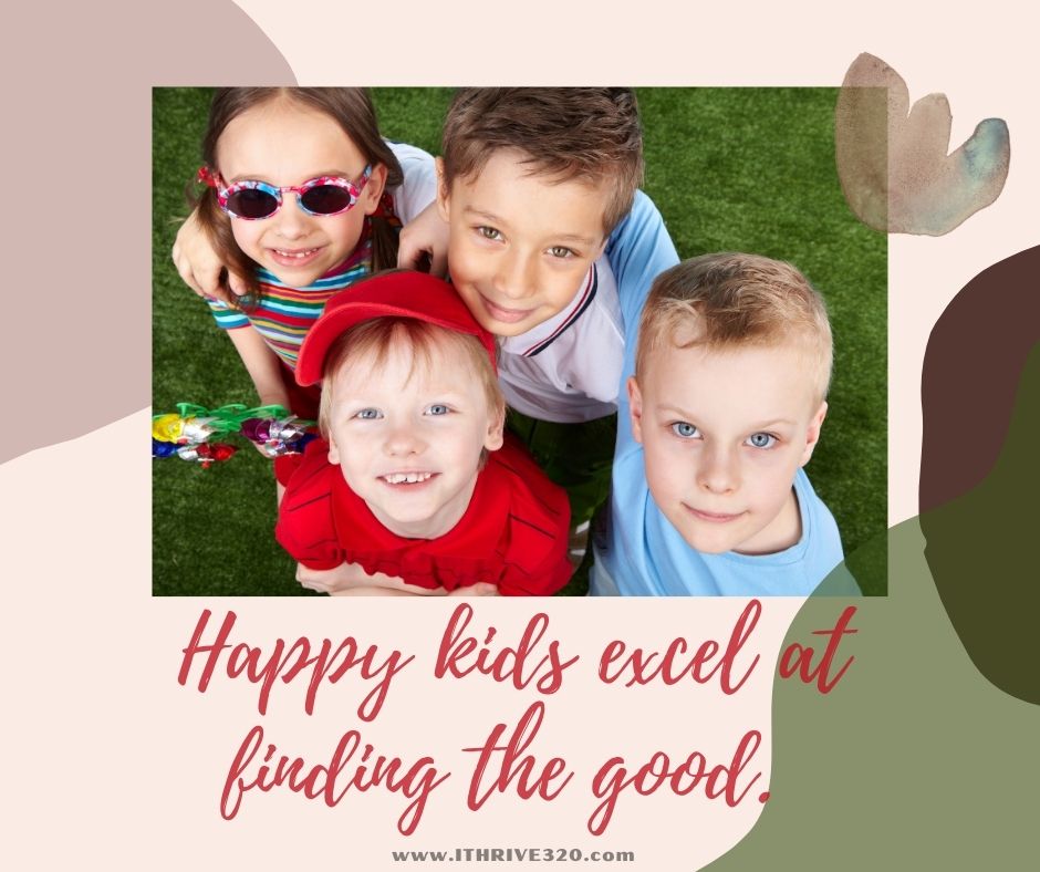 Happy kids find the good