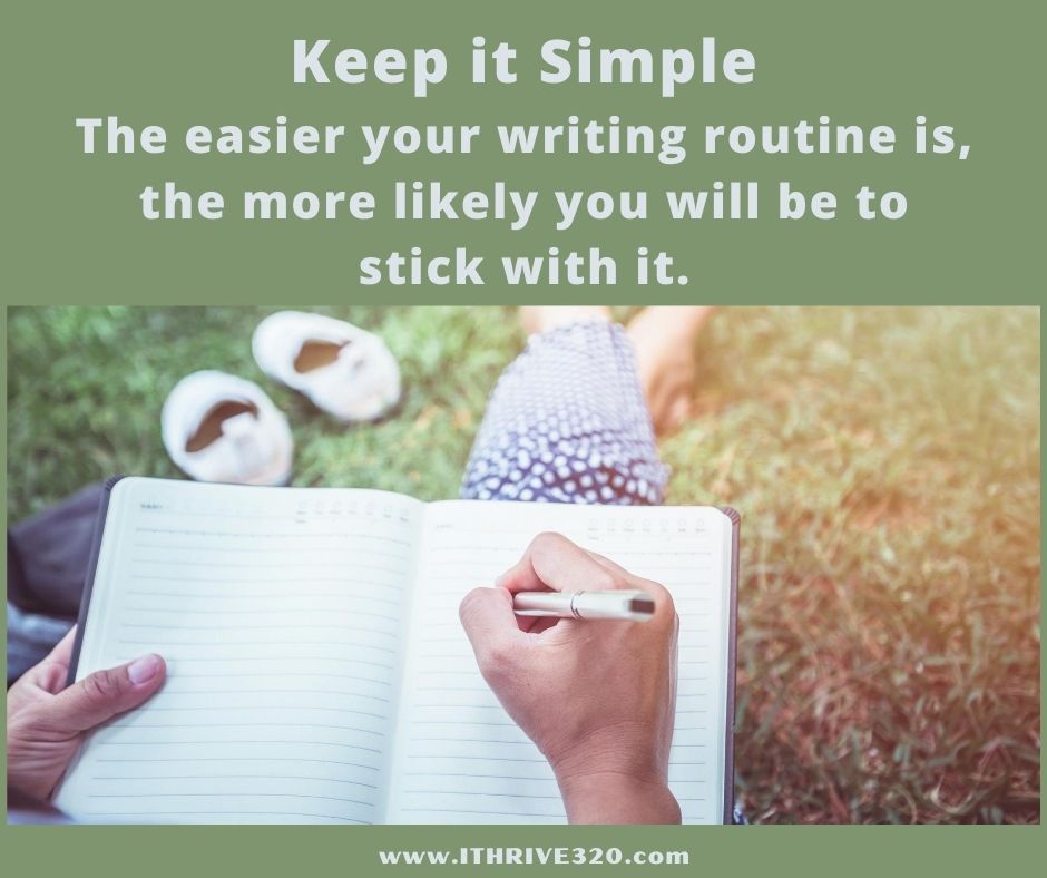 Keep your writing plan simple.